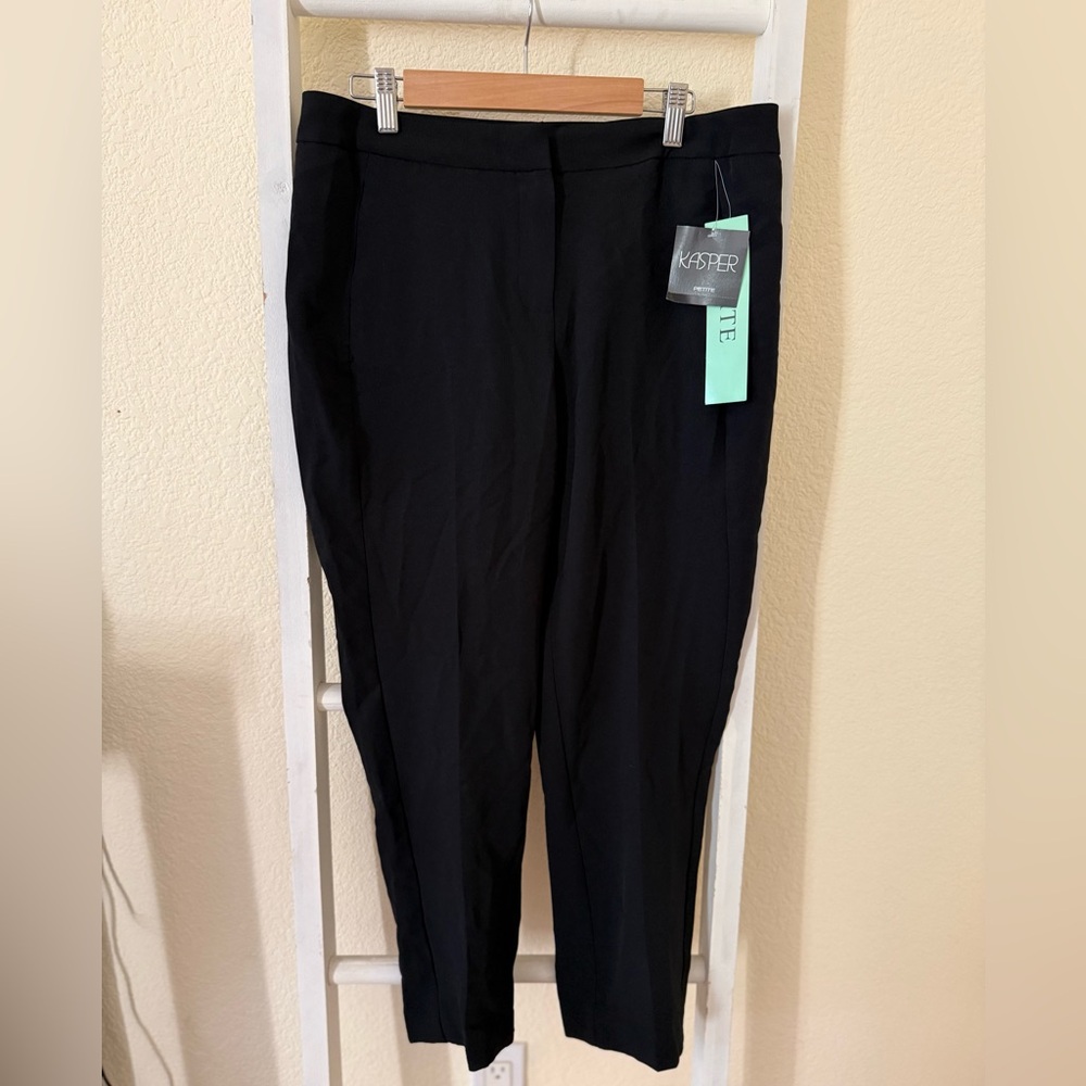 Kasper Women’s Stretch Black Straight-Leg Dress Pants